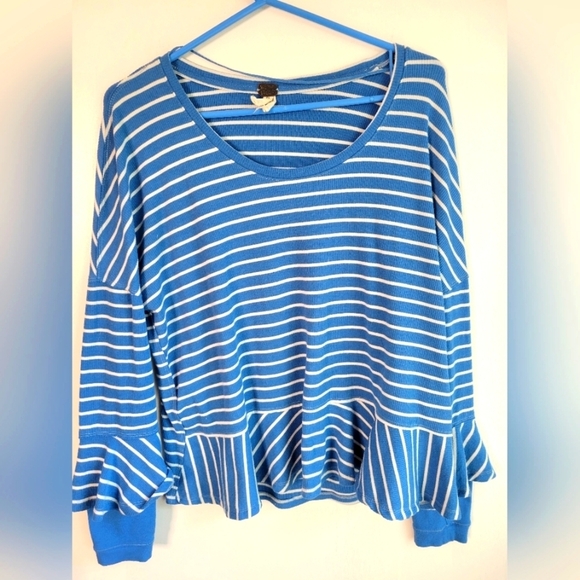 FREE PEOPLE ROYND ABOUT Tee Striped - Picture 2 of 6